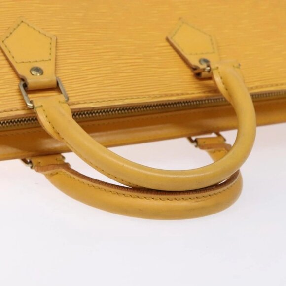 LOUIS VUITTON Epi Sac Triangle Hand Bag Yellow M52099 LV Auth BA5251 - Picture 8 of 16